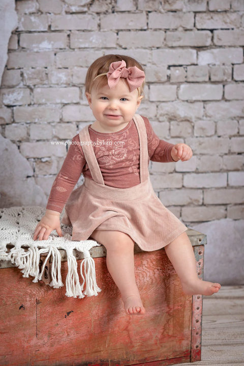 infant girl boho portrait
