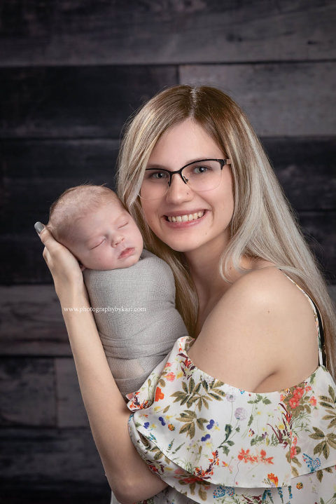 newborn with mom portrait
