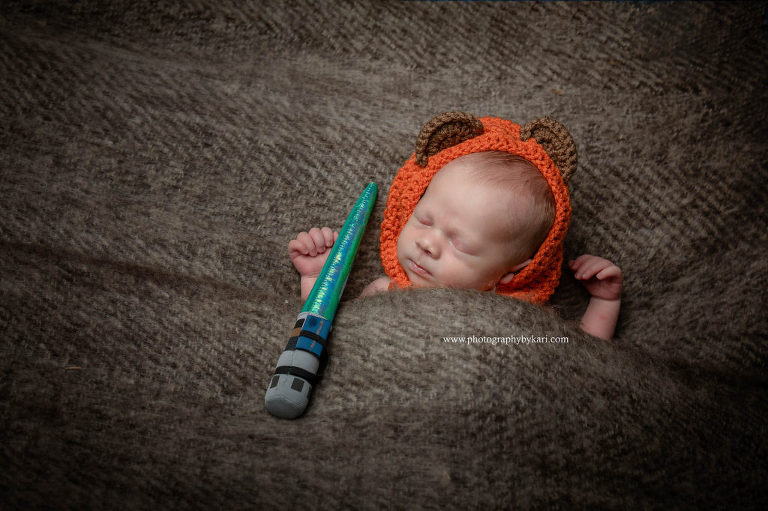 Star Wars Ewok Newborn Portrait