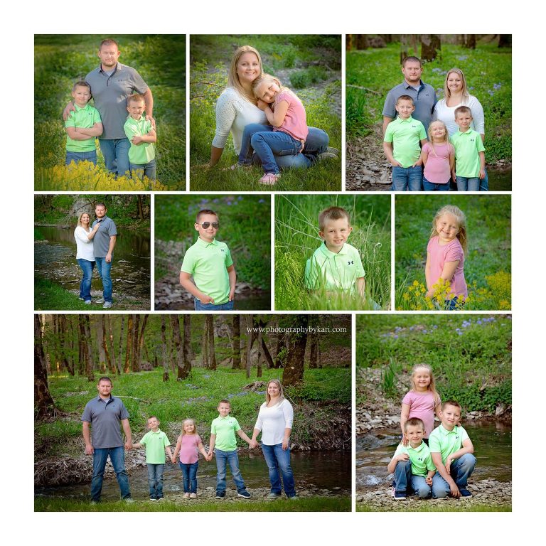 collage of mn family portrait session