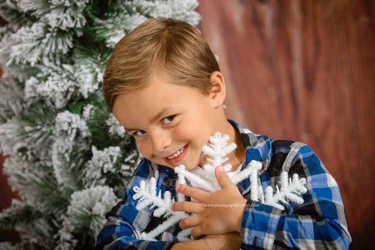 Christmas mini mn boy with snowflake