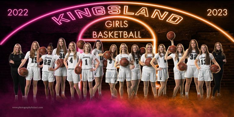 2022-23 Kingsland Girls Basketball sports banner taken by Photography by Kari
