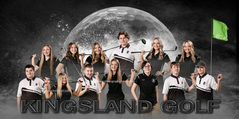 2024 Kingsland Golf Team Poster taken and composited by Kari McGill