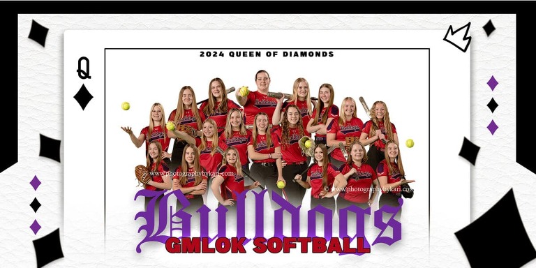 2024 GMLOK Softball Team Poster taken and composited by Kari McGill