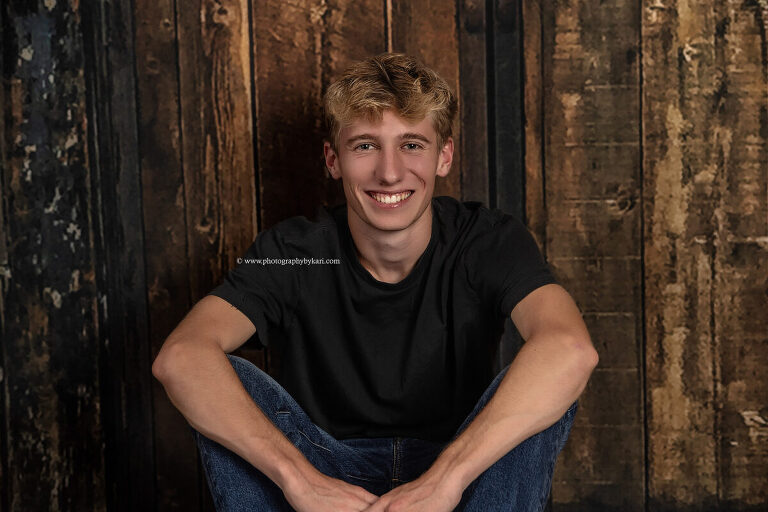 Studio senior session for Stewartville student by Photography by Kari"