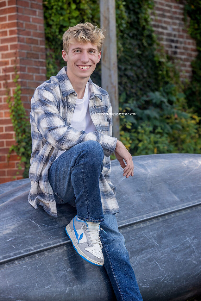 Class of 2025 Stewartville senior photographed downtown Lanesboro