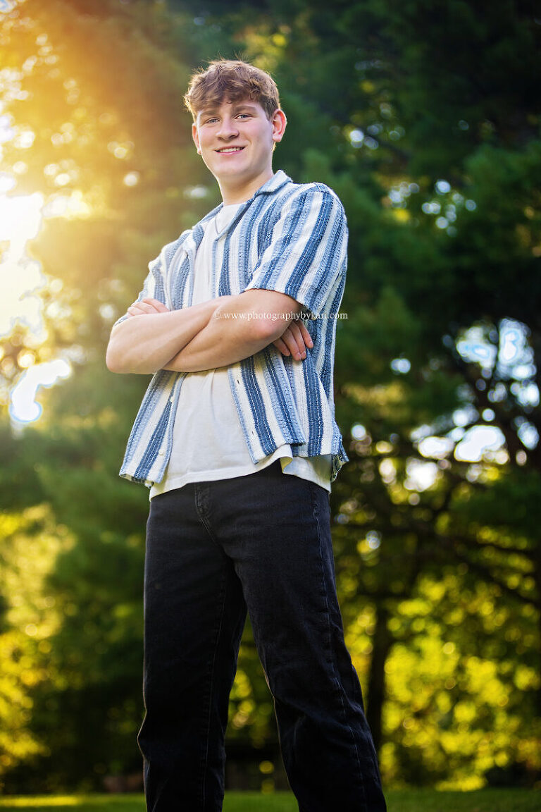 Senior portrait at Good Earth Village in Southeast Minnesot