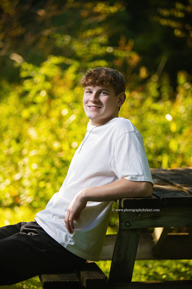 Senior portrait at Good Earth Village in Southeast Minnesot