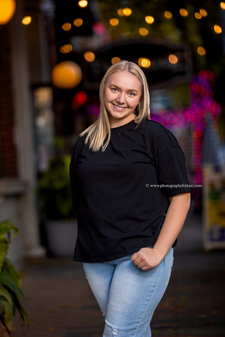 Evening urban senior photo session in Rochester Minnesota
