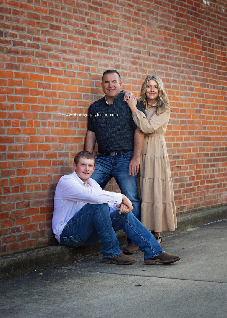 Family portrait during senior photo session in Lanesboro