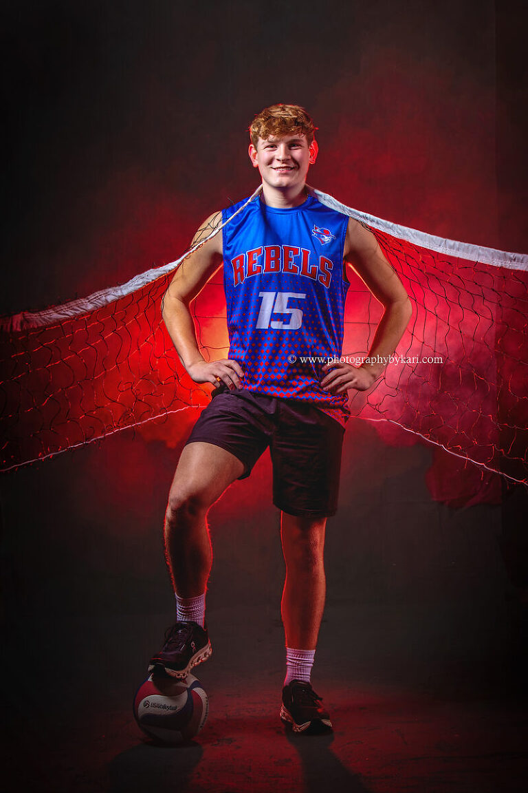 Southland High School senior volleyball portrait in studio