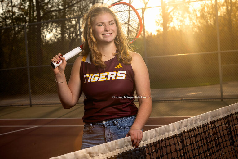 Tennis player senior portrait at Stewartville High School